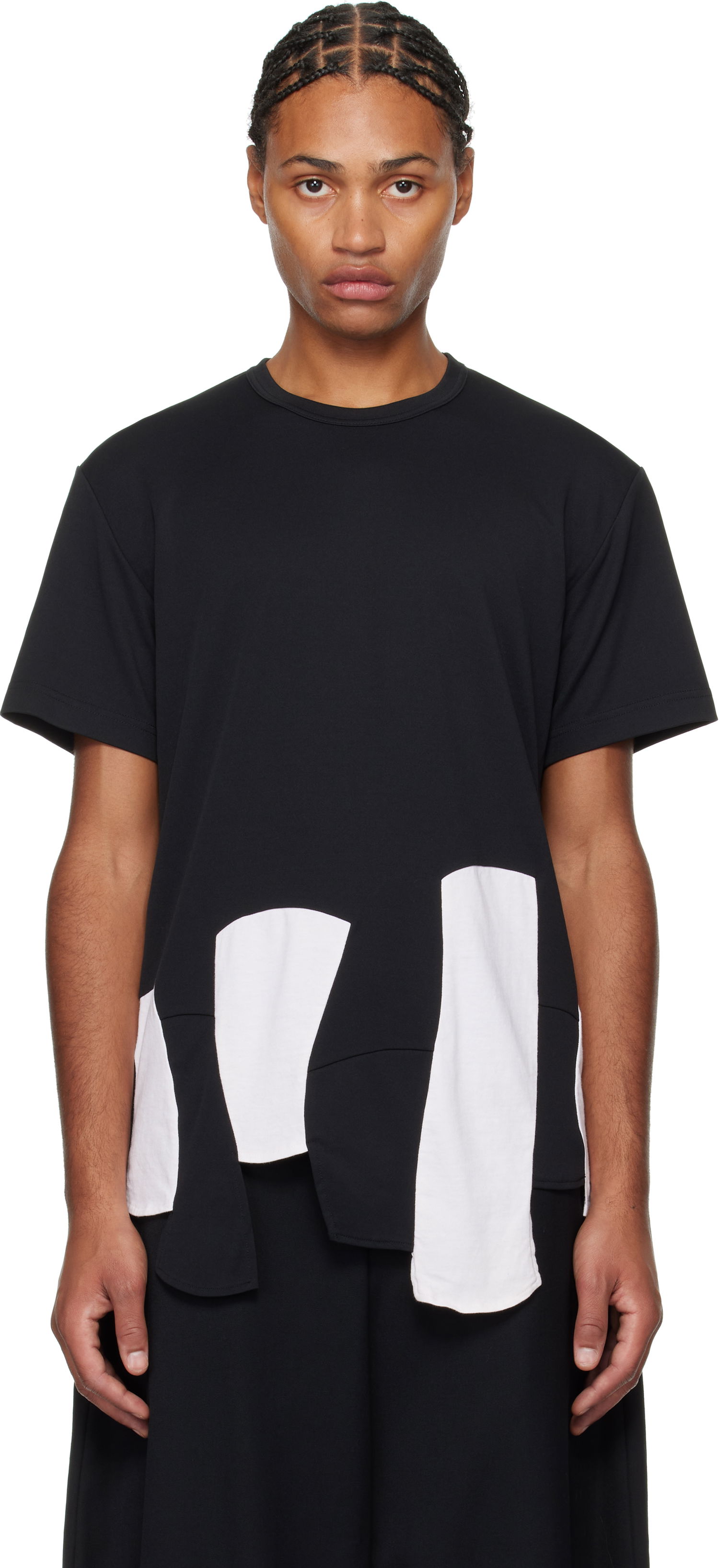 Tričko Comme des Garçons Paneled T-shirt Čierna | PN-T021-051, 0