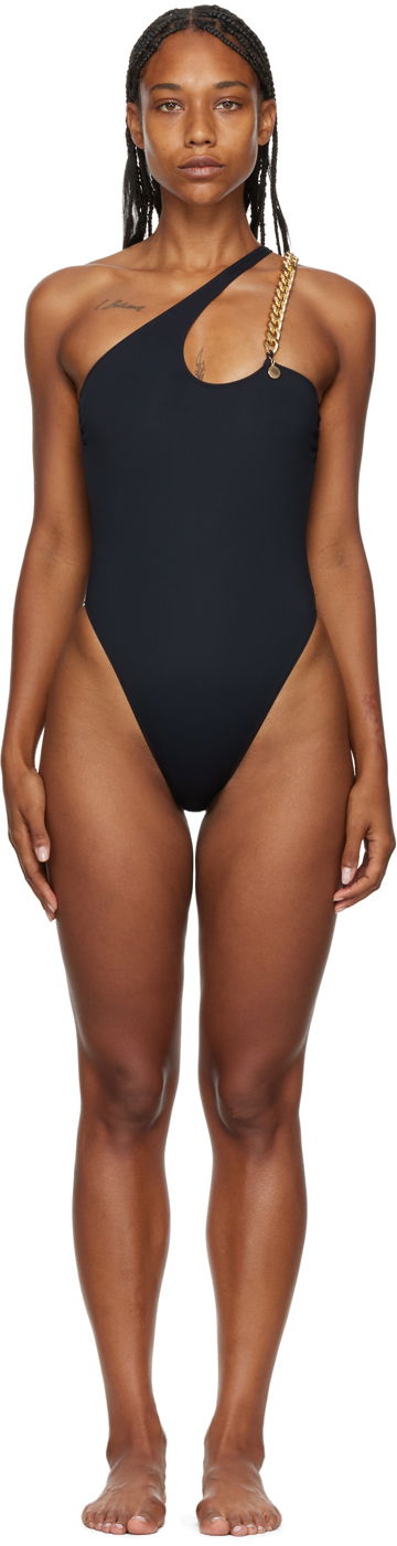 Plavky Stella McCartney One Shoulder Swimsuit Čierna | S7BK61640, 0