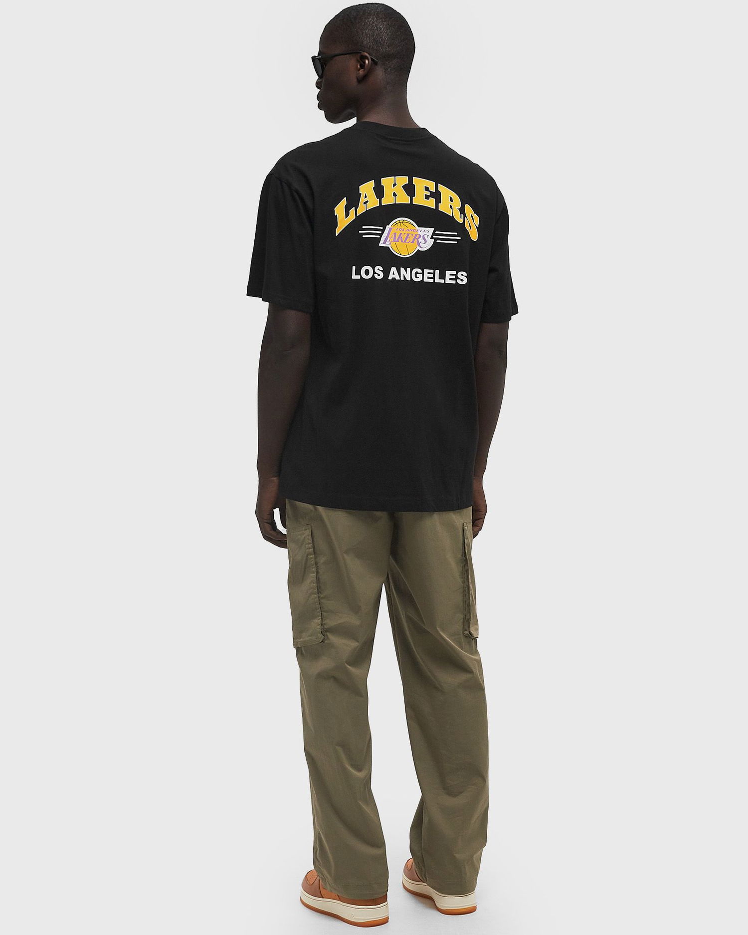 Tričko Mitchell & Ness Mitchell & Ness Los Angeles Lakers Vintage Logo Pocket T-Shirt Čierna | FC9252-LALBLCK, 1