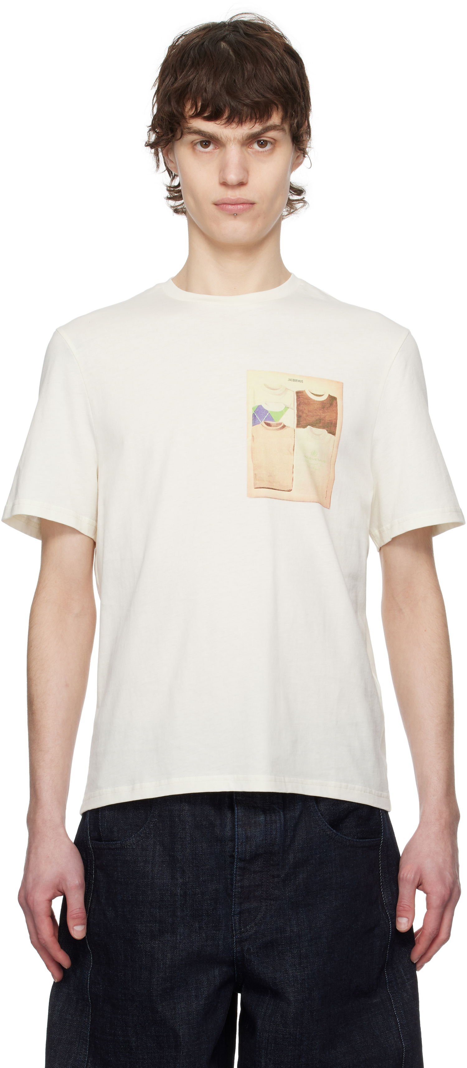 Tričko Jacquemus Jacquemus Vintage Print T-Shirt Béžová | 25E255JS326-2461, 0