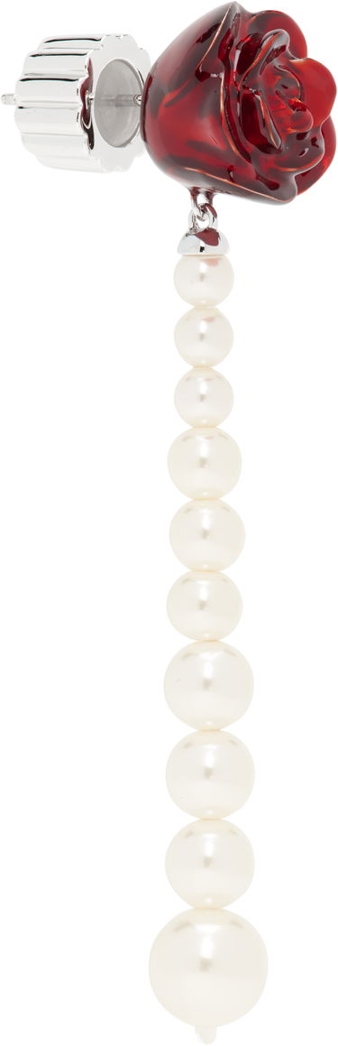 Náušnice SHUSHU/TONG YVMIN Edition Pearl Chain Rose Single Earring Červená | 22318RED00DN, 4