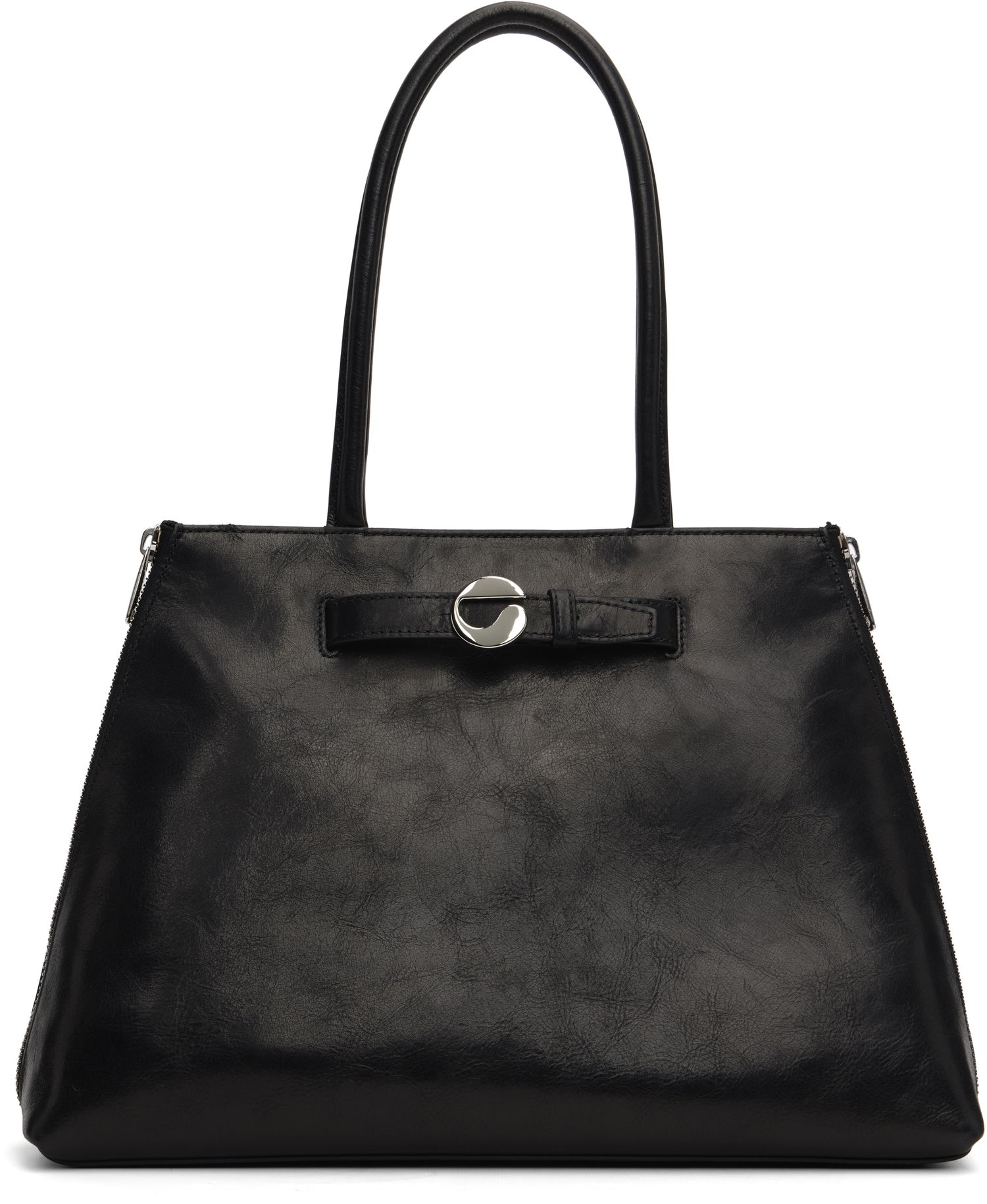 Kabelka Coperni Top Handle Data Bag with Metallic Clasp Čierna | COPBA121F6064, 0