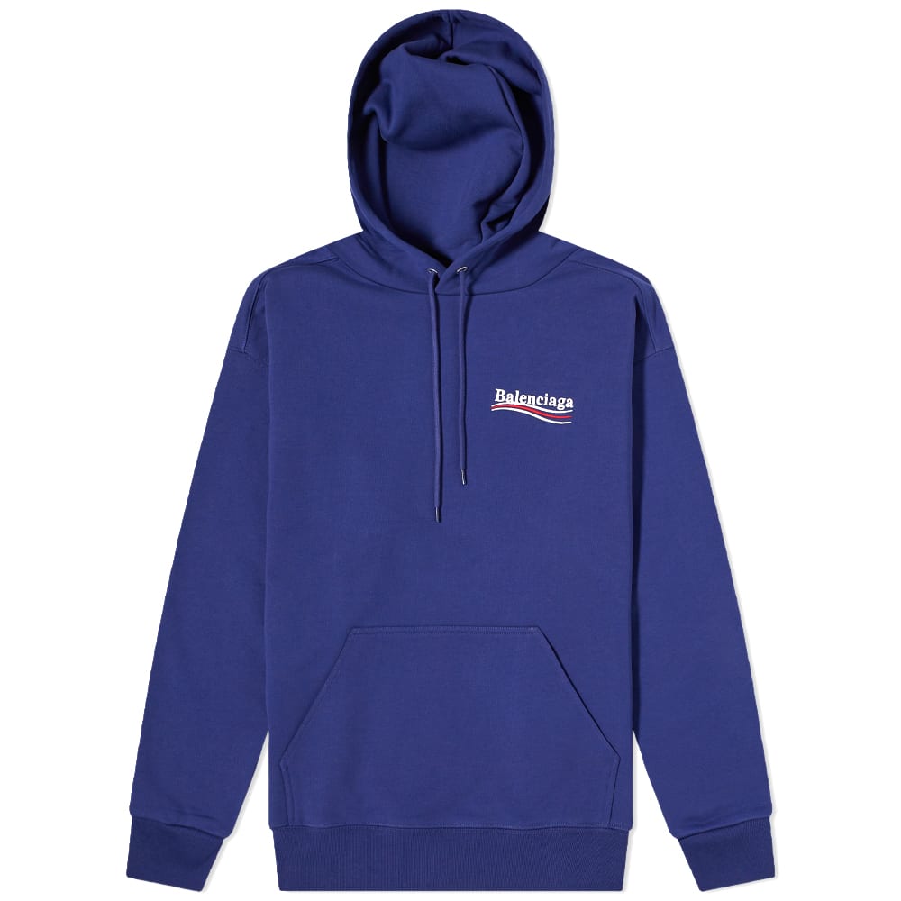 Mikina Balenciaga Political Campaign Logo Popover Hoody Modrá | 600583-TKVI9-1195, 0