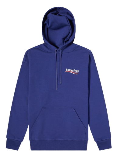 Mikina Balenciaga Political Campaign Logo Popover Hoody Modrá | 600583-TKVI9-1195