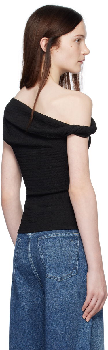 Tielko rag & bone rag & bone Lou Off Shoulder Blouse Čierna | WAC24HT032TM32, 2