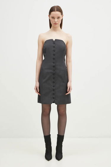 Šaty Samsoe Samsoe Samsoe Samsoe Saellen Mini Dress Šedá | F24400132, 4