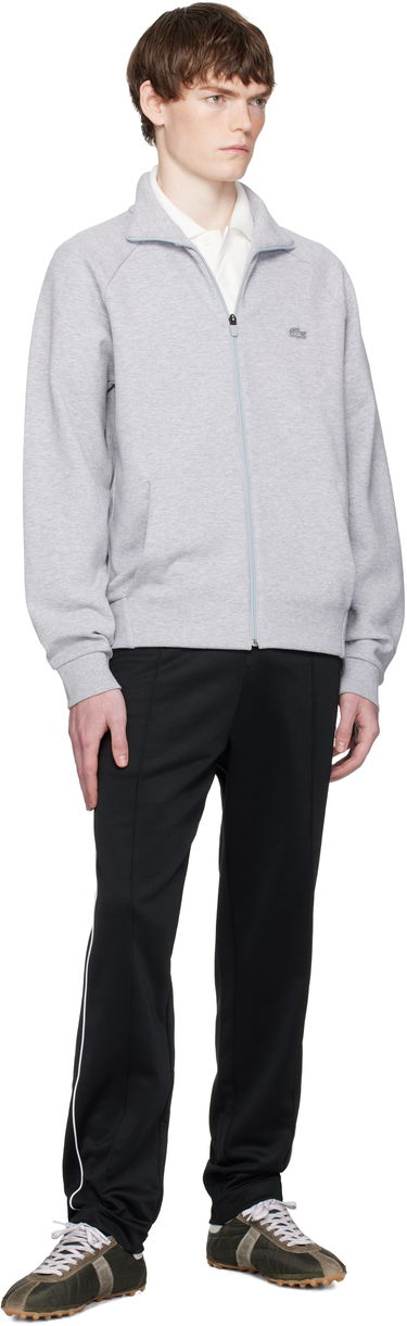 Mikina Lacoste Lacoste Double Faced Jersey Zip-Up Sweatshirt Šedá | SH9559_CCA, 3