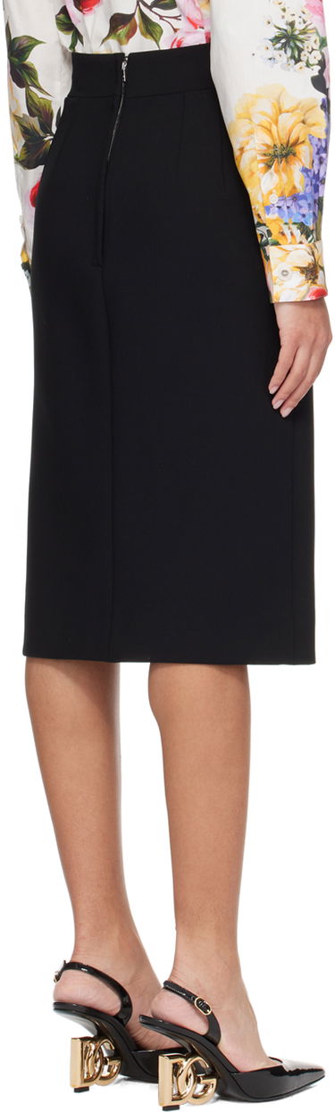 Sukňa Dolce & Gabbana Dolce&Gabbana Slit Midi Skirt Čierna | F4CU7T FUBF1, 2