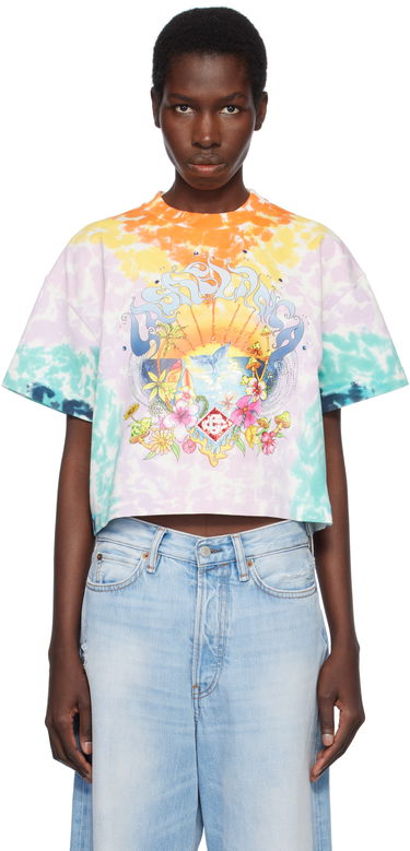 Crop Top Casablanca Casablanca Surf Trip Tie-Dye Cropped T-Shirt Rôznofarebný | WS25-JTS-037-01, 0