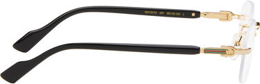 Slnečné okuliare Gucci Gold & Black Rectangular Glasses Metalická | GG1221O-001, 1