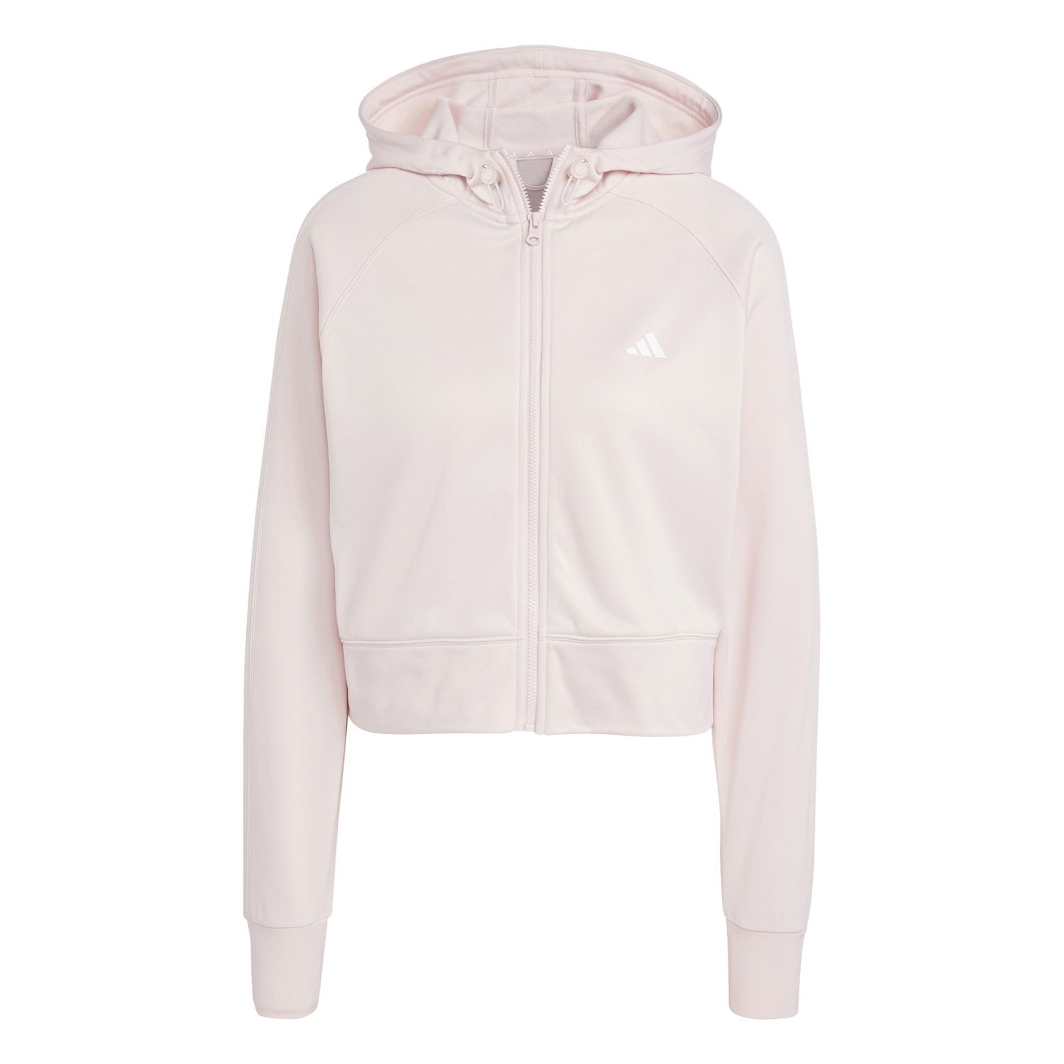 Mikina adidas Performance Cropped Full-Zip Hoodie Ružová | IX5067, 0