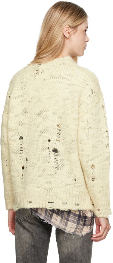 Sveter R13 R13 Distressed Skeleton Graphic Sweater Béžová | R13WY089-Y142B, 2