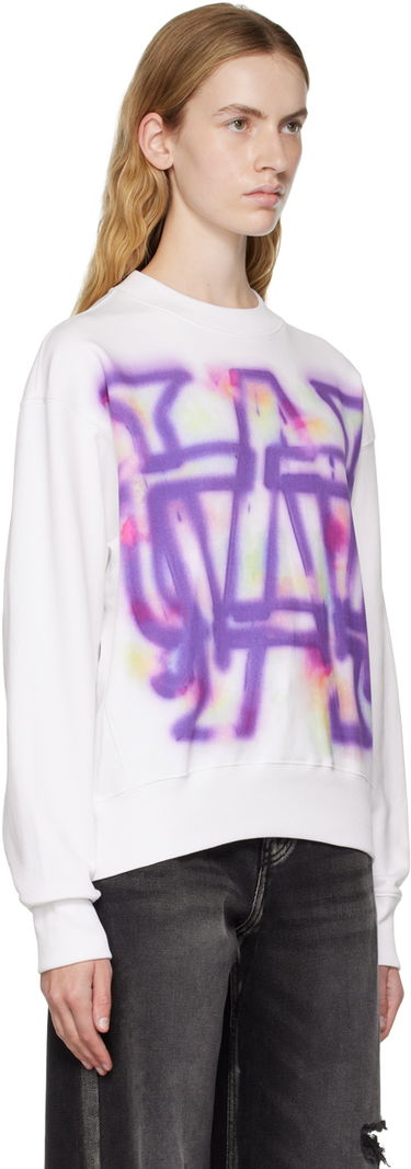 Sveter We11done We11done Rainbow Symbol Sweatshirt Biela | WD-TS3-22-829-U-WH, 1