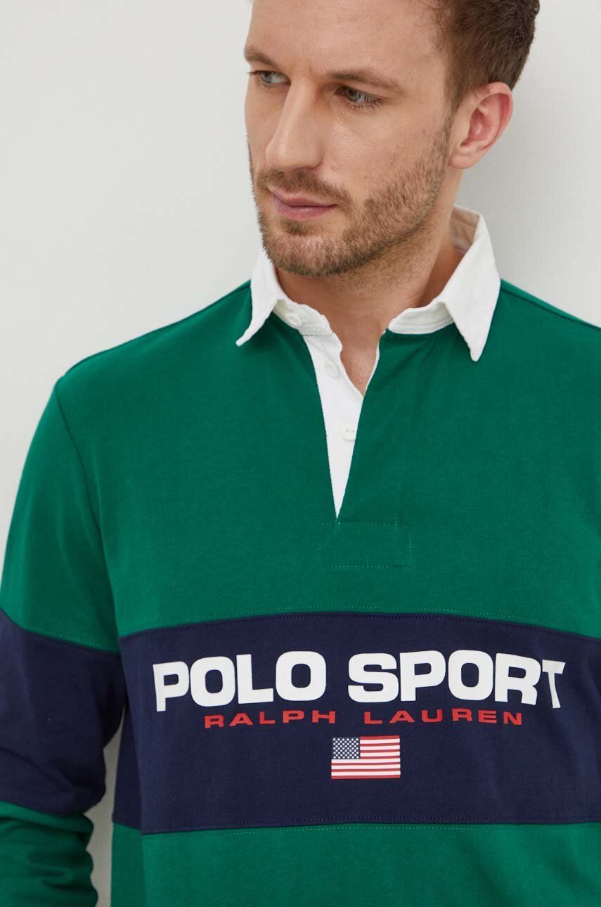 Long Sleeve Colorblock Rugby Shirt