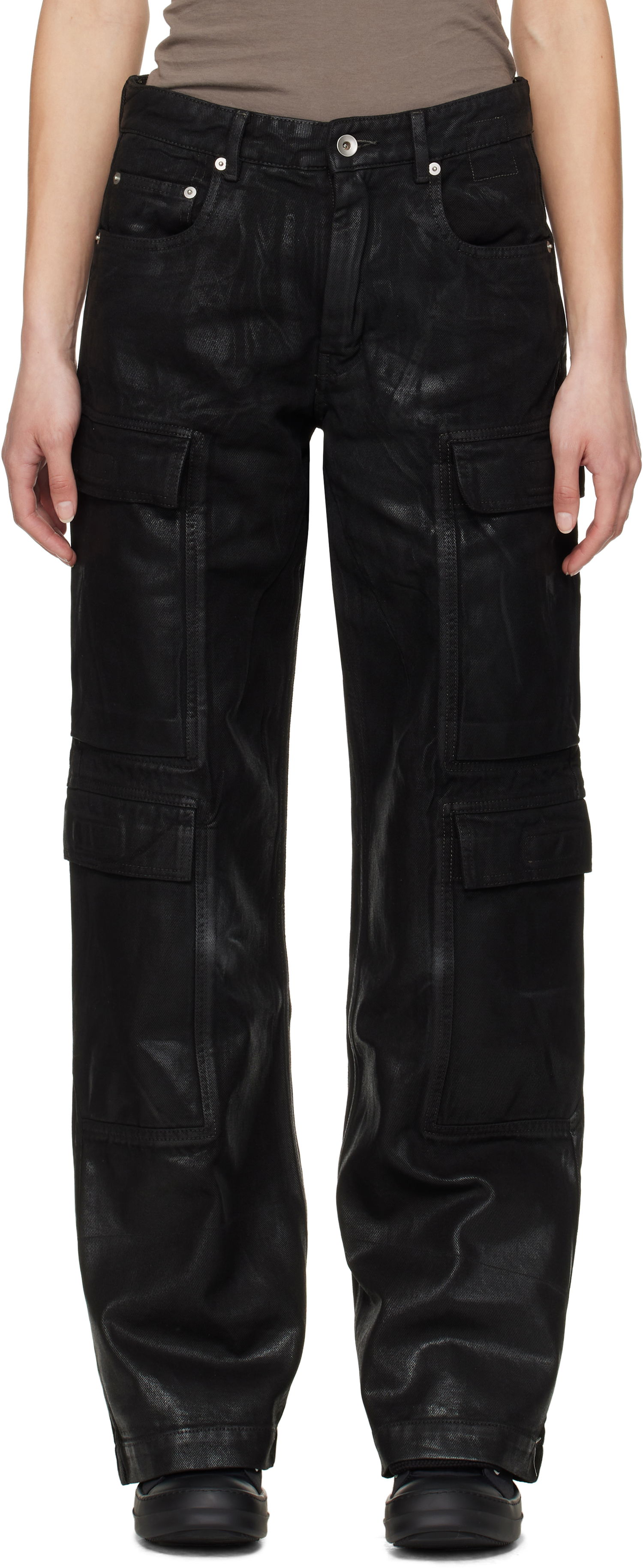 Cargo nohavice Rick Owens Rick Owens DRKSHDW Hollywood Double Cargo Pants Čierna | DS01E3308 DCF, 0