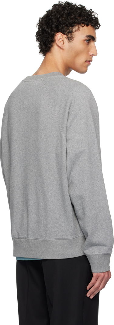 Sveter MAISON KITSUNÉ Maison Kitsuné Oversize Raglan Sweatshirt with Embroidery Šedá | OM00309KM0001, 2