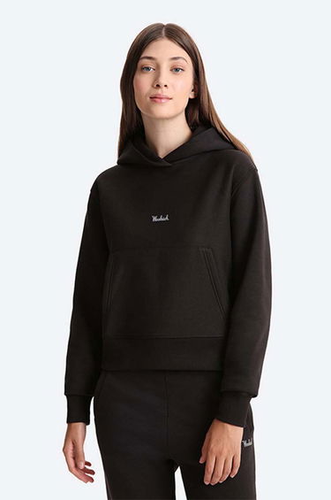 Mikina WOOLRICH Fleece Hoodie Čierna | CFWWSW0068FRUT2810, 0