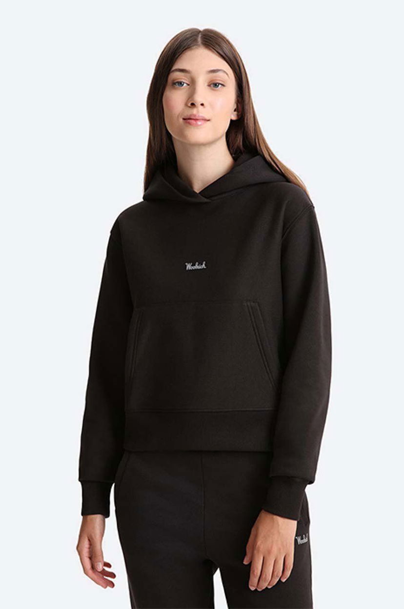 Mikina WOOLRICH Fleece Hoodie Čierna | CFWWSW0068FRUT2810