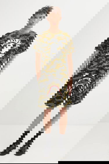 Tričko BAPE A Bathing Ape Camo College T-shirt Zelené | 001CSL301010M, 4