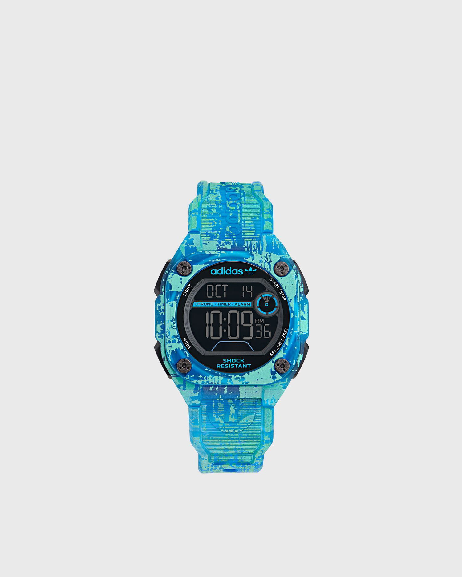 Hodinky adidas Originals Digital Watch with Abstract Patterned Resin Case and Strap, Shock Resistant, Chronograph Timer Alarm Rôznofarebný | AOST24077, 1