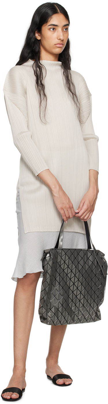Tote bag BAO BAO ISSEY MIYAKE Gunmetal Metallic Tote Bag Šedá | BB48AG462, 3