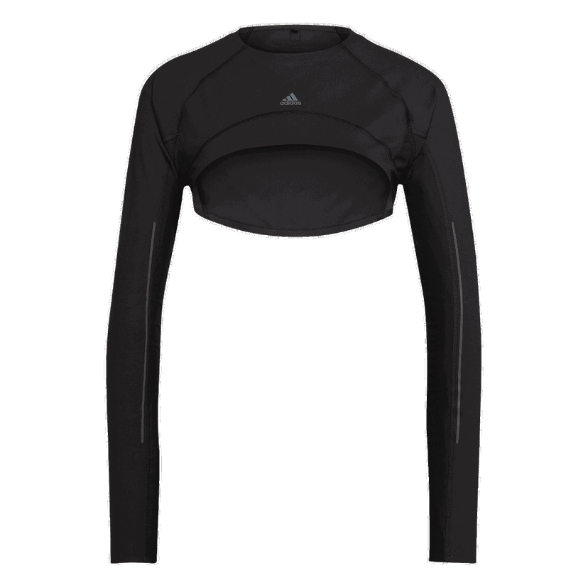 Crop Top adidas Originals HIIT 45 Long-Sleeve Reflective Training Crop Top Čierna | HD3929