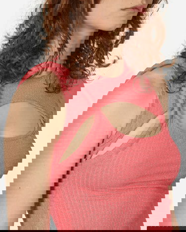 Tielko Ottolinger Layered Cut-Out Tank Top Ružová | 0408403 PINK, 5