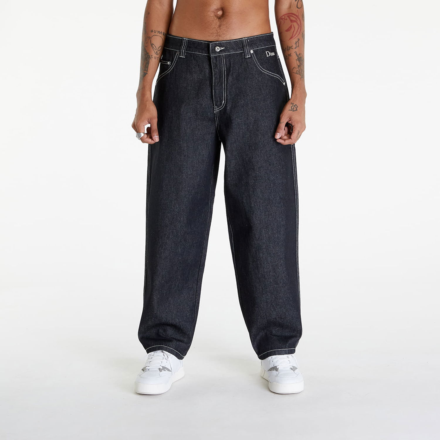 Džínsy Dime Classic Baggy Denim Pants Black Washed Čierna | DIMESP2434BLW, 0