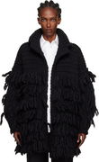 YOHJI YAMAMOTO Fringe Knit Coat