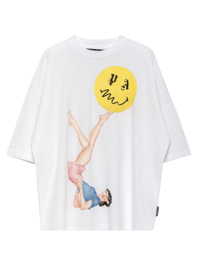 Tričko Palm Angels Juggler Pin Up Logo T-Shirt Žltá | PMAA041R21JER0020130