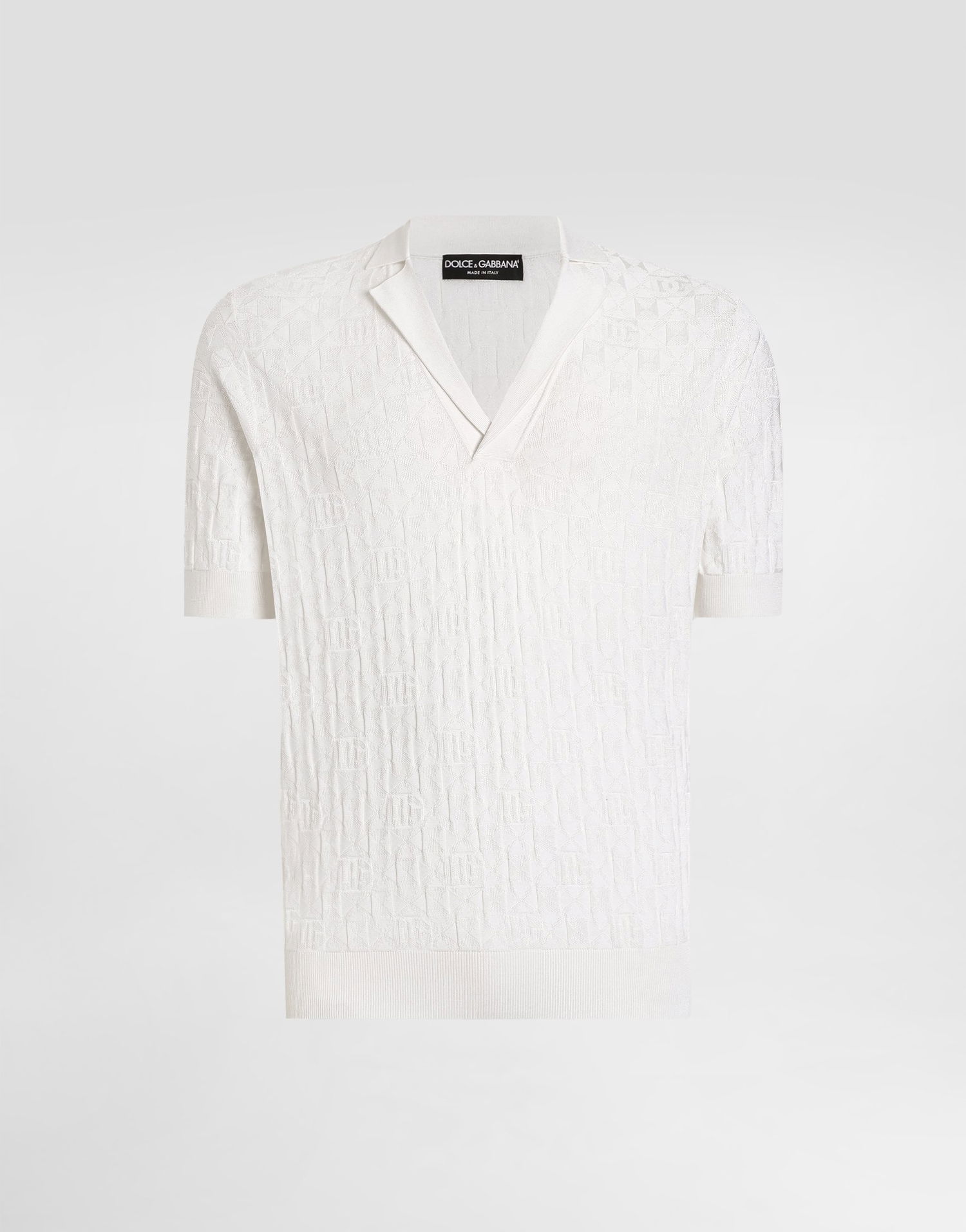 Polo tričko Dolce & Gabbana Dolce & Gabbana Satin Silk Polo Shirt Biela | GXZ76TJBSLXW0800, 0
