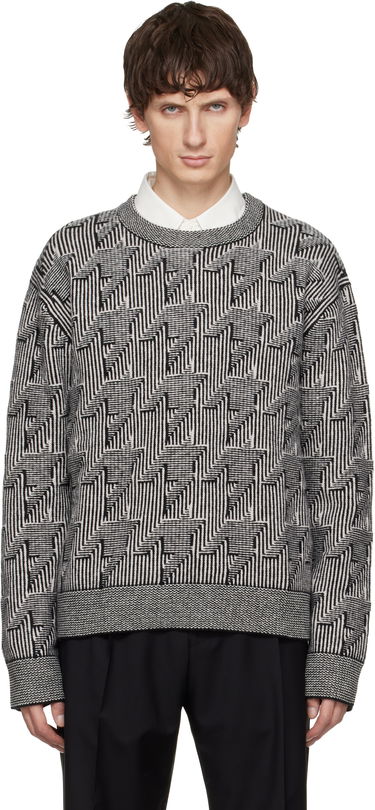Sveter Paul Smith Paul Smith Geometric Pattern Wool Sweater Šedá | M1R-557Z-T02834-79, 0