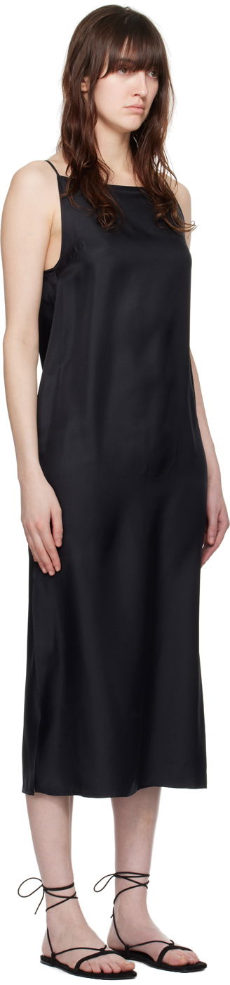 Šaty Loulou de Saison Loulou de Saison Sulum Midi Slip Dress Čierna | SULUM, 1