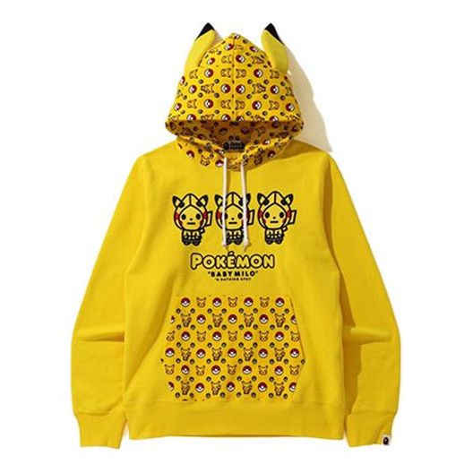 Mikina BAPE Bathing Ape x Pokemon Pikachu Hoodie Žltá | 2G73-114-916