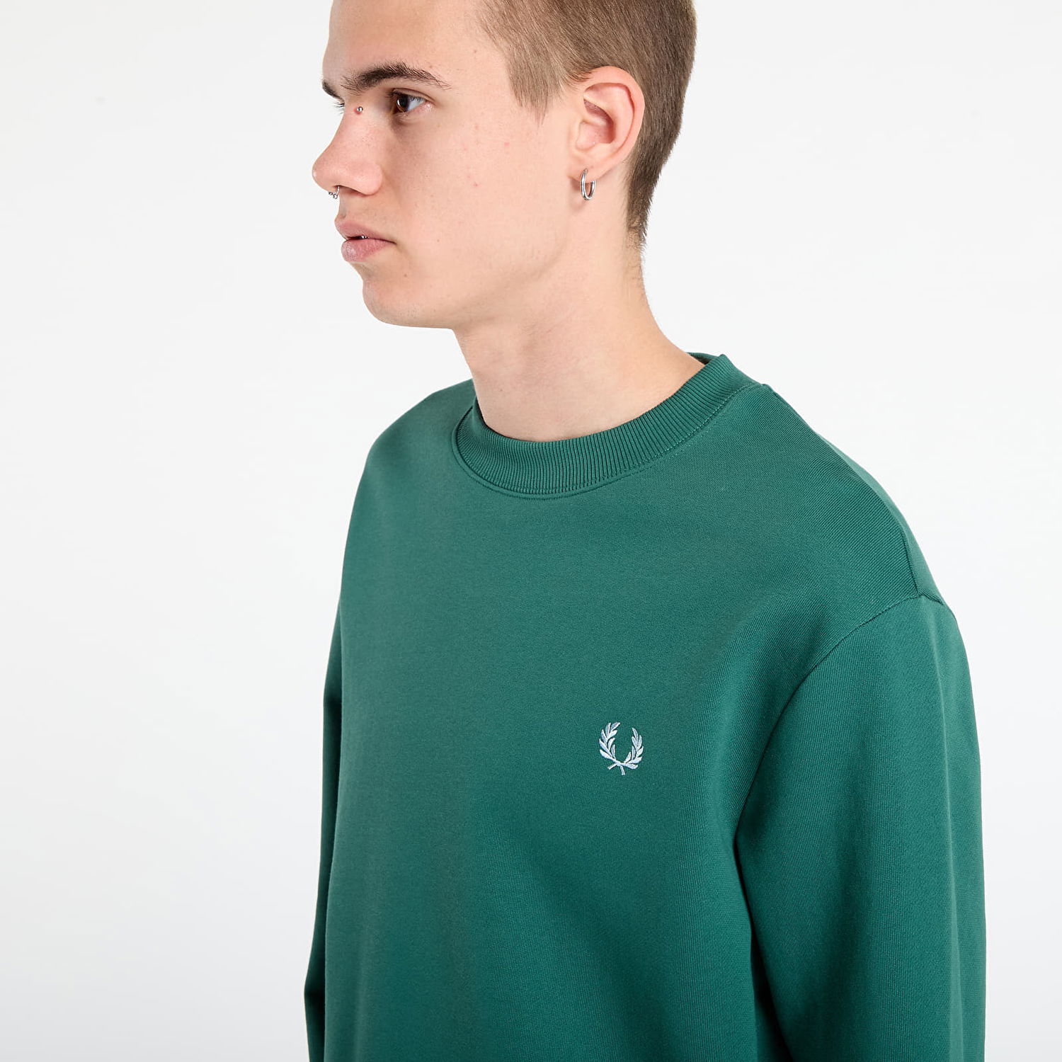 Mikina Fred Perry Fred Perry Crew Neck Sweatshirt Zelené | M7535 Z59, 1