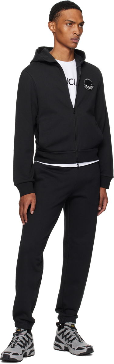 Mikina Moncler Moncler Logo Cotton Zip-Up Hoodie Čierna | K20918G0002389AZU, 3