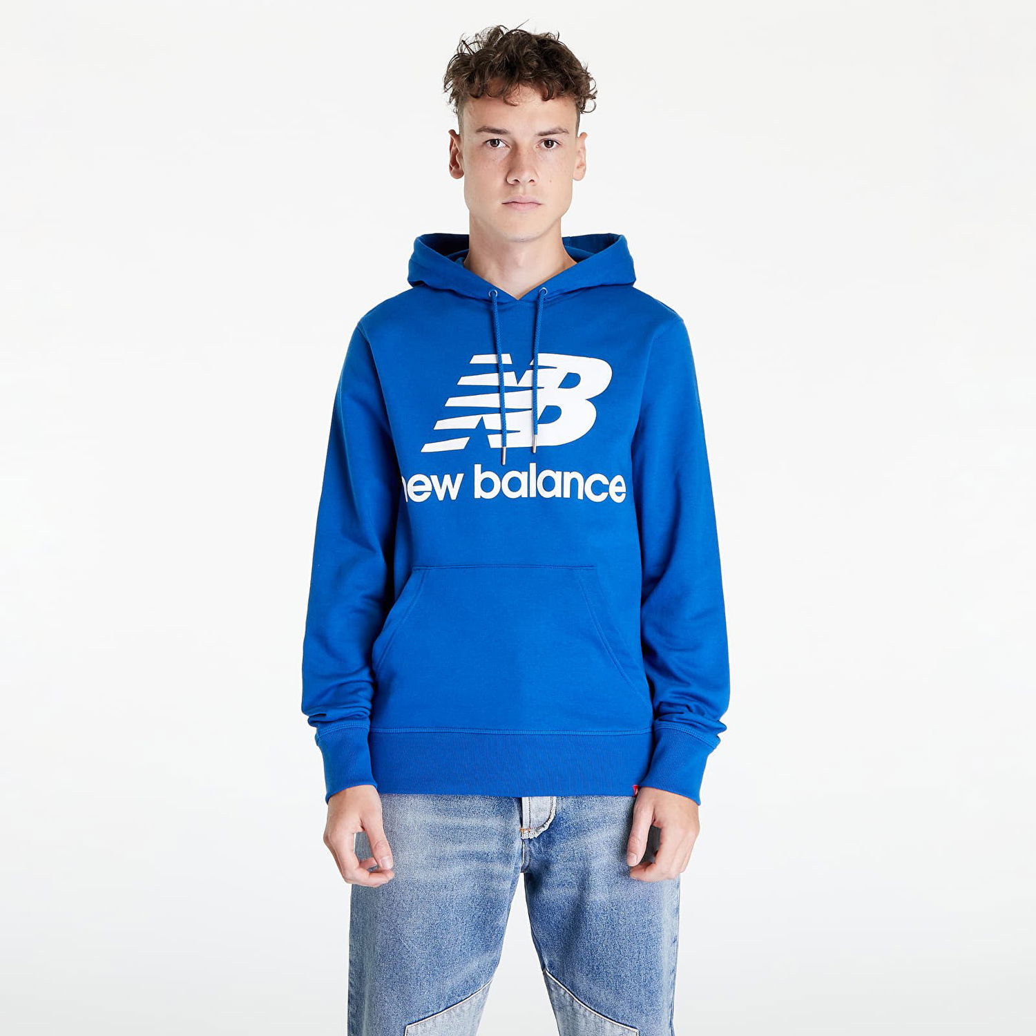 Mikina New Balance Essentials Pullover Hoodie Modrá | MT03558BGV, 0