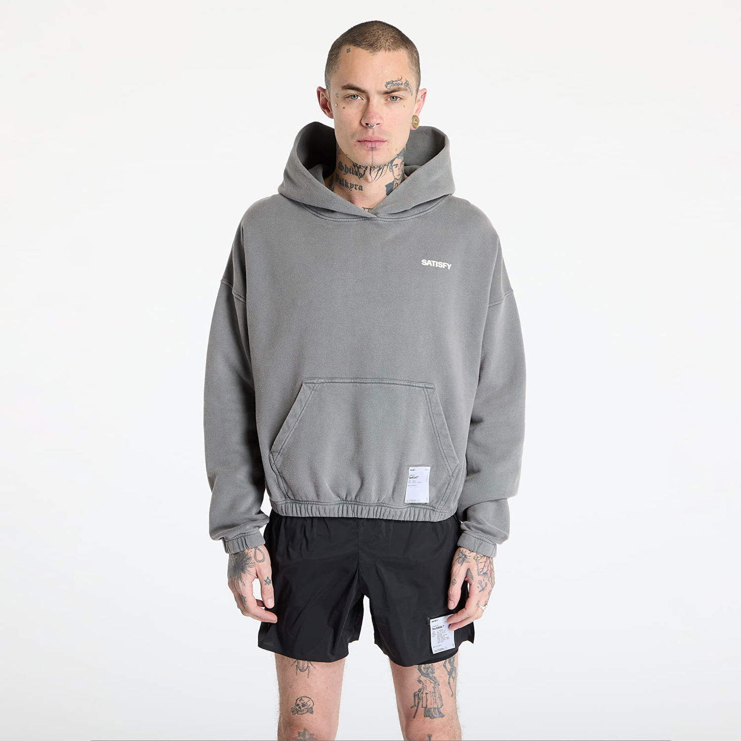 Mikina Satisfy Satisfy SoftCell Hoodie Šedá | 11046-AG-SAB, 0