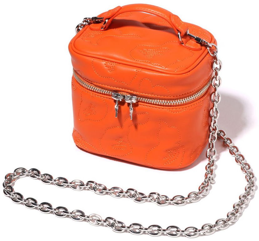 Kabelka BAPE Camo Quilting Chain Strap Top Handle Vanity Bag Oranžová | 1K30289001