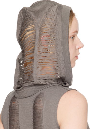 Sveter Rick Owens Rick Owens Hollywood Jera Knitted Hood Šedá | RO01E7481 KGRIDM, 2