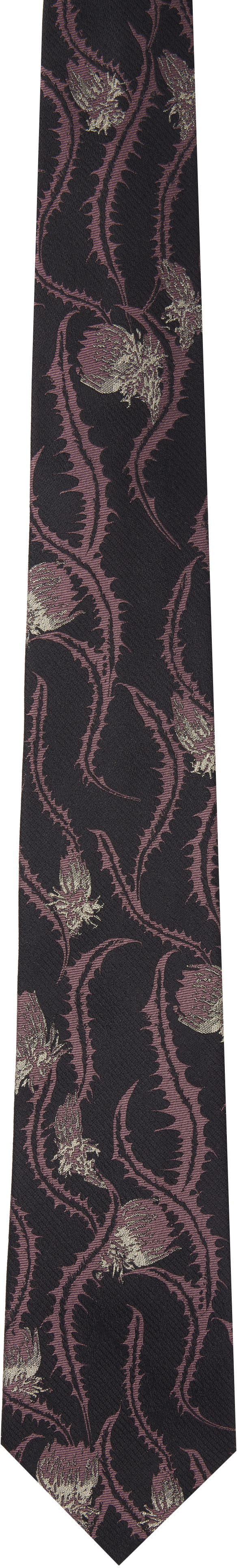 Opasok Dries Van Noten Dries Van Noten Thistle Print Silk Tie Fialová | 251-021602-1902, 0