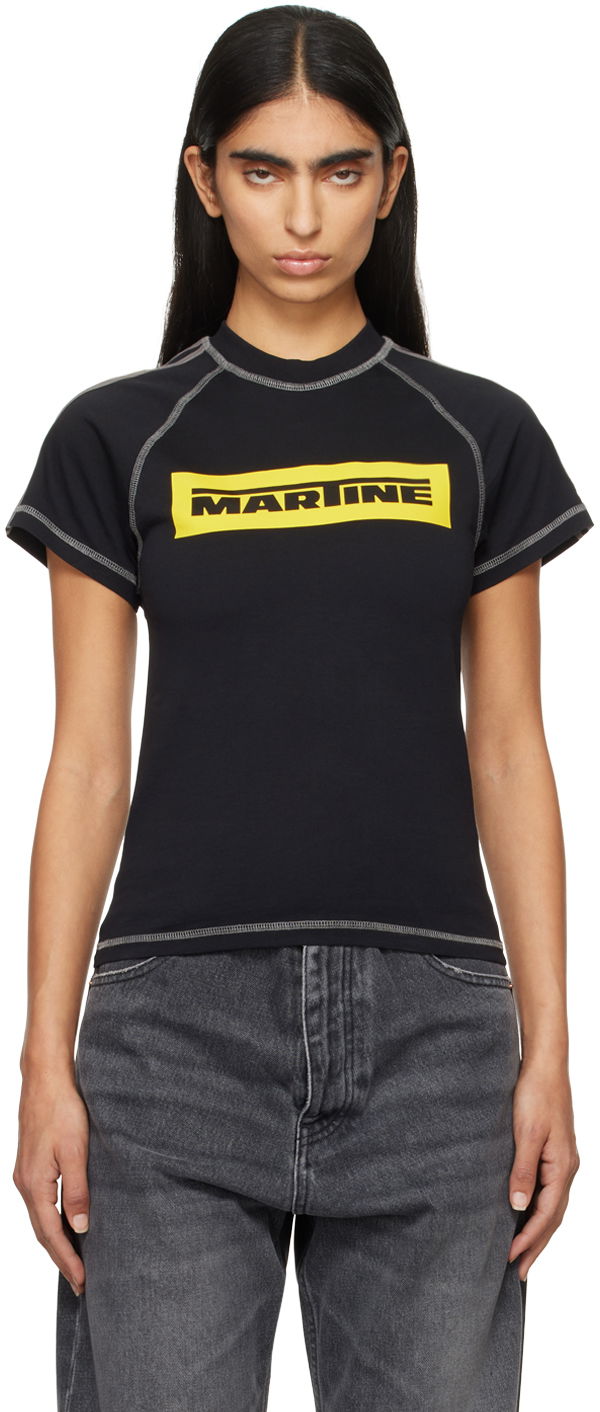 Tričko Martine Rose Raglan Shrunken T-shirt Čierna | 639JE01001L, 0