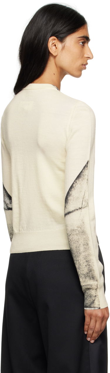 Sveter Maison Margiela MM6 Maison Margiela Folded Printed Cardigan Béžová | S52HP0031 M13129, 2