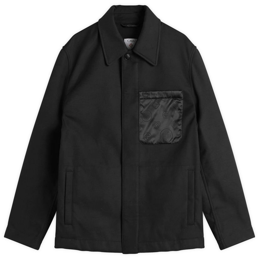 Bunda Casablanca Bonded Techno Wool Workwear Jacket Čierna | M-AW25-OT-215-01