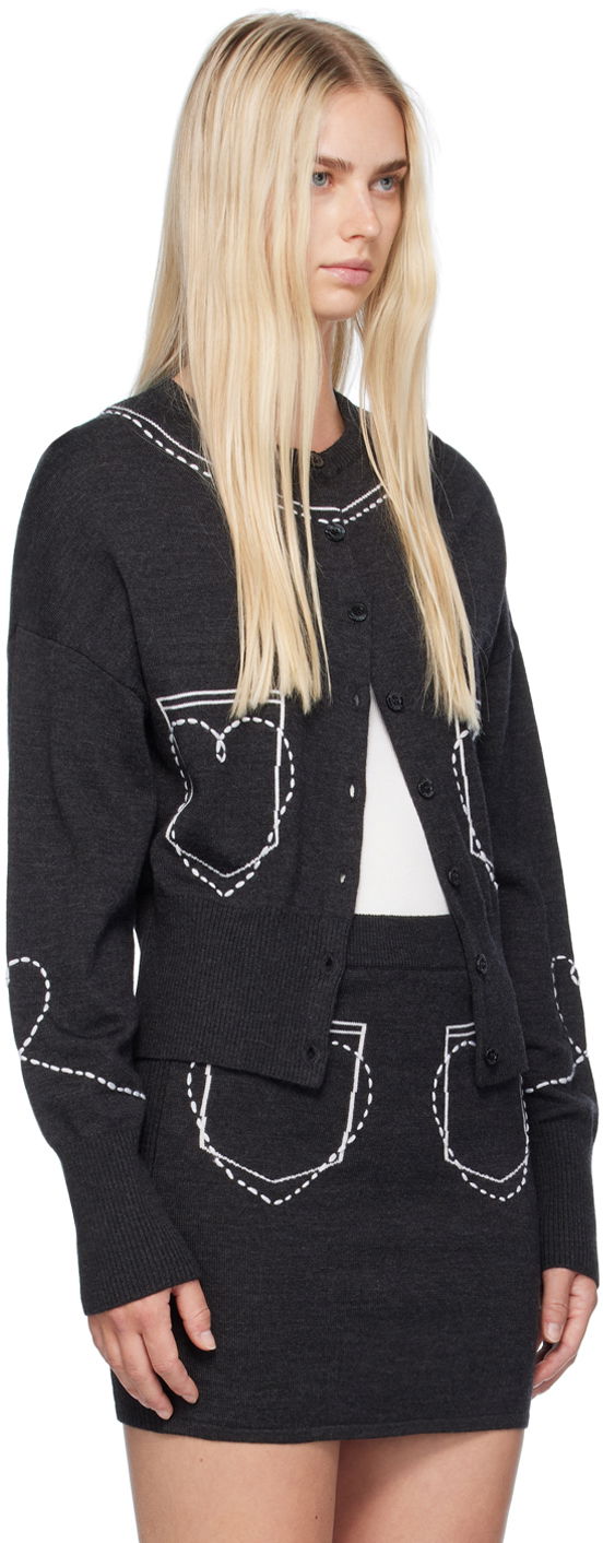 Sveter Moschino Heart Pockets Cardigan Čierna | 242K10914, 1