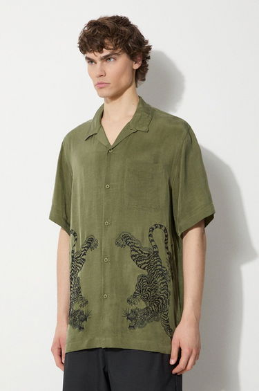 Košeľa Maharishi Maharishi Take Tora Relaxed Fit Shirt Zelené | 5100.OLIVE, 3