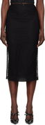 Mesh Pencil Midi Skirt