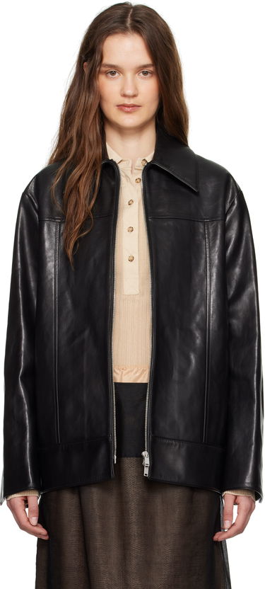 Bunda Jil Sander Jil Sander Boxy Fit Leather Biker Jacket Čierna | J03BN0183_J07207, 0