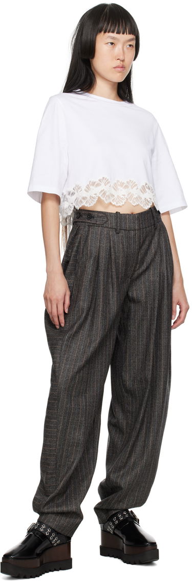 Nohavice Stella McCartney Stella McCartney Pinstripe Balloon Trousers Šedá | 6401383CR751, 3