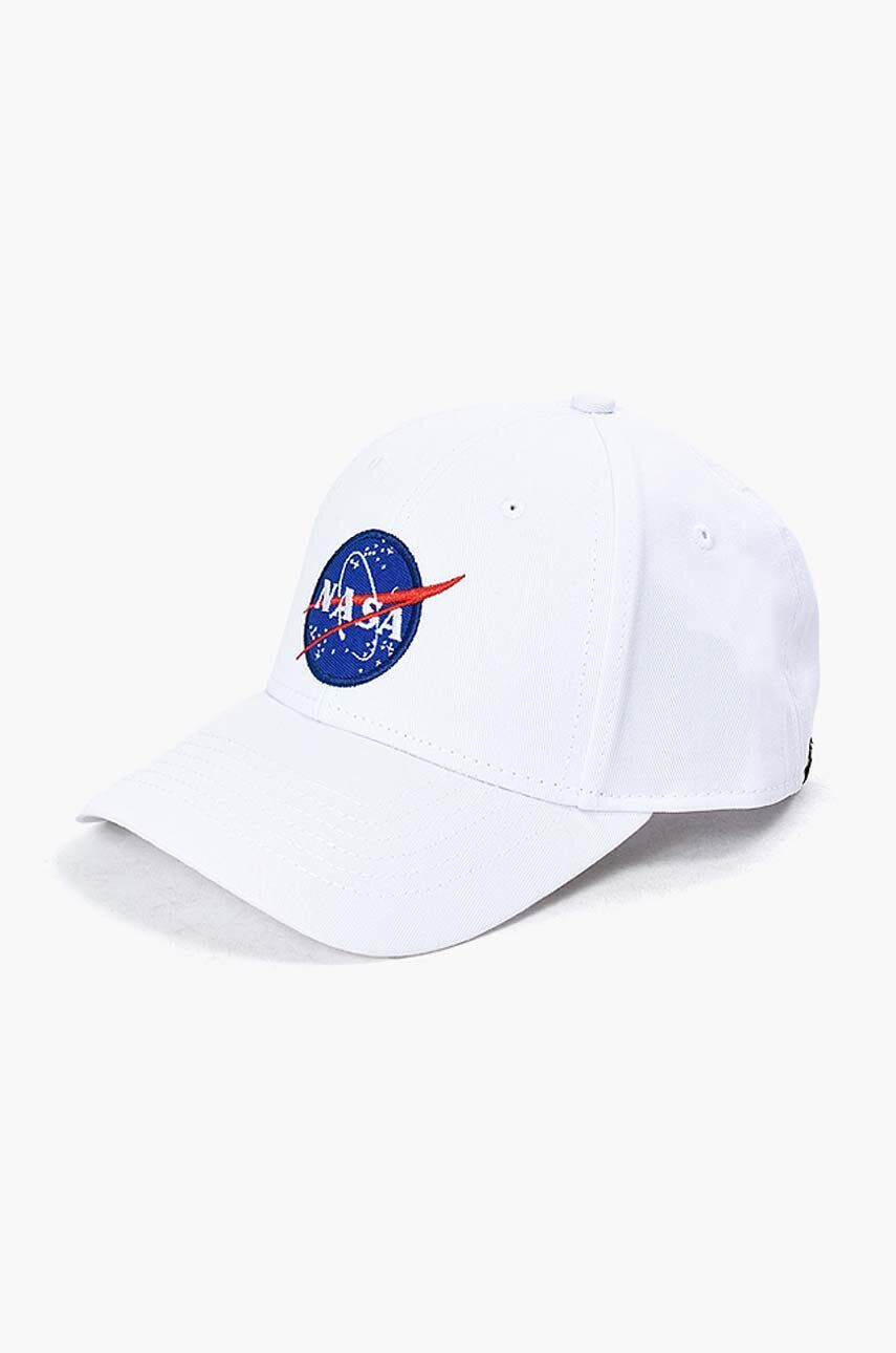 Šiltovka Alpha Industries NASA Baseball Cap With Applique Biela | 186903.09, 1